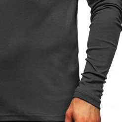 Outlet OUKU Men's Dralon Mock Turtleneck T shirt Tee Turtleneck shirt Tee Top Long Sleeve Shirt Plain Turtleneck Street Vacation Long Sleeve Soft Clothing Apparel Fashion Designer Basic