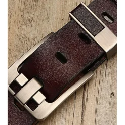 Outlet OUKU Men's Dress Belt Leather Belt Ratchet Belt Black Brown Alloy Retro Traditional Plain Daily Wear Going out Weekend