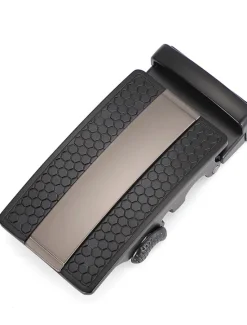 Sale OUKU Men's Dress Belt Leather Belt Ratchet Belt Black Brown Cowhide Alloy Fashion Plain Daily Wear Going out Weekend