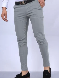 OUKU Men's Dress Pants Chinos Chino Pants Pocket Plain Comfort Business Daily Classic Style Black White Micro-elastic
