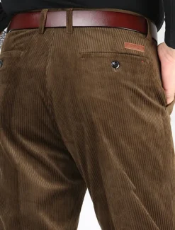 Sale OUKU Men's Dress Pants Corduroy Pants Winter Pants Trousers Slacks Pocket Plain Comfort Breathable Outdoor Daily Going out Fashion Casual Black Army Green