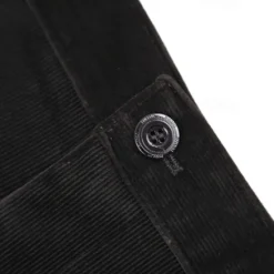 Best OUKU Men's Dress Pants Corduroy Pants Trousers Chinos Buttons Pocket Plain Comfort Wearable Formal Party Work Fashion Classic Style Black Wine Micro-elastic