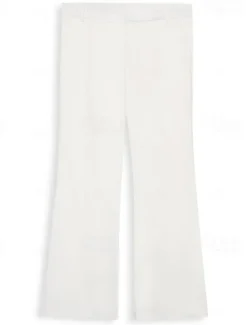 Hot OUKU Men's Dress Pants Corduroy Pants Flared Pants Bell Bottom Trousers Pocket Plain Comfort Business Daily Holiday Fashion Chic & Modern White Brown