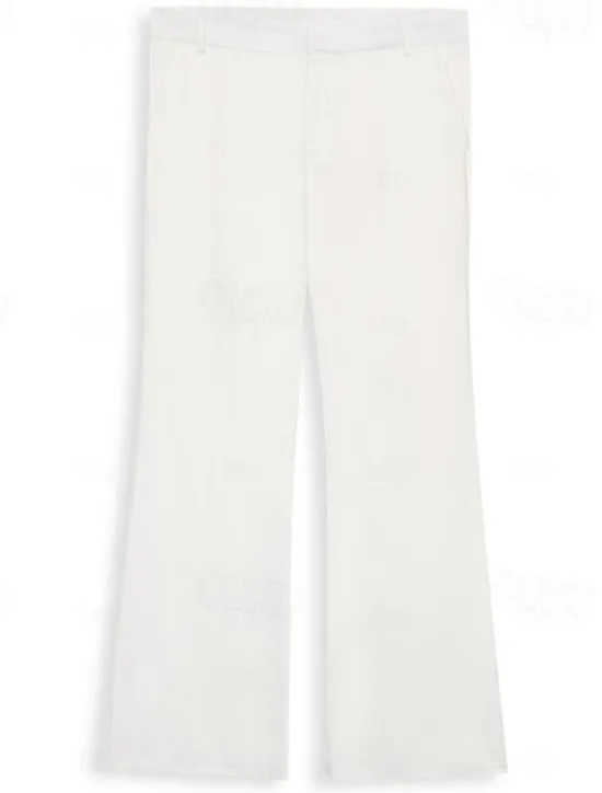 Hot OUKU Men's Dress Pants Corduroy Pants Flared Pants Bell Bottom Trousers Pocket Plain Comfort Business Daily Holiday Fashion Chic & Modern White Brown