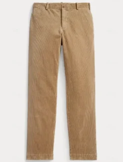 Sale OUKU Men's Dress Pants Corduroy Pants Winter Pants Chinos Solid Color Full Length Formal Wedding Outdoor Elegant Vacation Micro-elastic Khaki