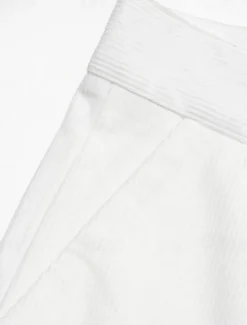 Sale OUKU Men's Dress Pants Corduroy Pants Flared Pants Bell Bottom Trousers Pocket Plain Comfort Soft Full Length Party Outdoor Daily Fashion Chic & Modern White Brown