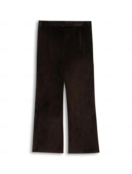 Clearance OUKU Men's Dress Pants Flared Pants Bell Bottom Trousers Suit Pants Front Pocket Plain Comfort Business Daily Holiday Fashion Chic & Modern Yellow Brown