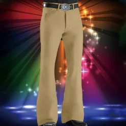 Discount OUKU Men's Dress Pants Flared Pants Bell Bottom Trousers Suit Pants Pocket Plain Comfort Soft Full Length Party Club Disco Lights Elegant Fashion Black White
