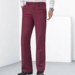 Discount OUKU Men's Dress Pants Flared Pants Bell Bottom Trousers Pocket Straight Leg Solid Colored Comfort Wedding Office Business Streetwear Retro Black White Micro-elastic