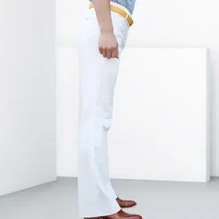 Discount OUKU Men's Dress Pants Flared Pants Bell Bottom Trousers Pocket Straight Leg Solid Colored Comfort Wedding Office Business Streetwear Retro Black White Micro-elastic