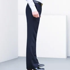Discount OUKU Men's Dress Pants Flared Pants Bell Bottom Trousers Pocket Straight Leg Solid Colored Comfort Wedding Office Business Streetwear Retro Black White Micro-elastic