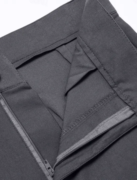 Online OUKU Men's Dress Pants Flared Pants Trousers Suit Pants Pocket Plain Comfort Breathable Full Length Outdoor Daily Going out Fashion Casual White Khaki Stretchy