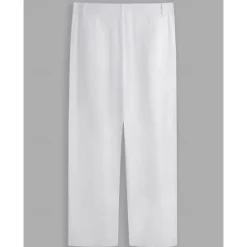 New OUKU Men's Dress Pants Linen Pants Trousers Summer Pants Beach Pants Straight Leg Plain Comfort Outdoor Casual Daily Streetwear Stylish White Navy Blue