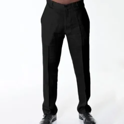 Discount OUKU Men's Dress Pants Linen Pants Trousers Summer Pants Beach Pants Plain Comfort Breathable Outdoor Daily Streetwear Stylish Casual Black White Inelastic