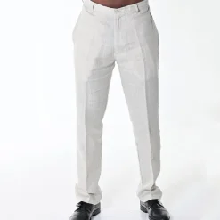 Discount OUKU Men's Dress Pants Linen Pants Trousers Summer Pants Beach Pants Plain Comfort Breathable Outdoor Daily Streetwear Stylish Casual Black White Inelastic
