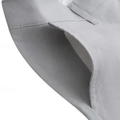 Discount OUKU Men's Dress Pants Linen Pants Trousers Summer Pants Beach Pants Plain Comfort Breathable Outdoor Daily Streetwear Stylish Casual Black White Inelastic