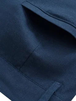 New OUKU Men's Dress Pants Linen Pants Trousers Summer Pants Pocket Straight Leg Plain Comfort Breathable Full Length Formal Business Daily Streetwear Stylish Black Navy Blue