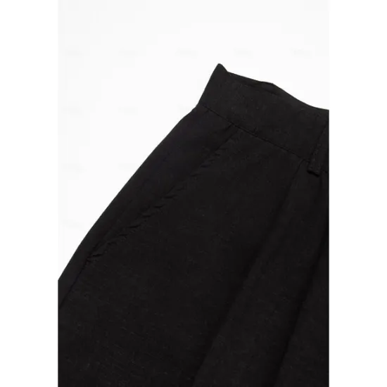 Clearance OUKU Men's Dress Pants Linen Pants Summer Pants Pleated Pants Front Pocket Straight Leg Plain Comfort Breathable Casual Daily Holiday Fashion Basic Black White