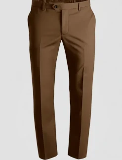 Best OUKU Men's Dress Pants Long Solid Color Micro-elastic Regular Fit Black Red Burgundy 2023