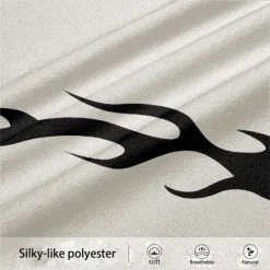Clearance OUKU Men's Dress Pants Pocket 3D Print Buttons Flame Halloween Costumes Full Length Formal Business Casual Inelastic White