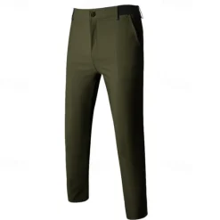 Discount OUKU Men's Dress Pants Skinny Trousers Chinos Buttons Pocket Plain Comfort Formal Party Work Fashion Classic Style Black Army Green Micro-elastic