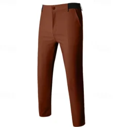 Discount OUKU Men's Dress Pants Skinny Trousers Chinos Buttons Pocket Plain Comfort Formal Party Work Fashion Classic Style Black Army Green Micro-elastic