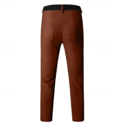 Discount OUKU Men's Dress Pants Skinny Trousers Chinos Buttons Pocket Plain Comfort Formal Party Work Fashion Classic Style Black Army Green Micro-elastic