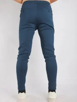 Discount OUKU Men's Dress Pants Skinny Trousers Chinos Buttons Pocket Plain Comfort Ankle-Length Formal Party Work Fashion Classic Style Black Blue Micro-elastic