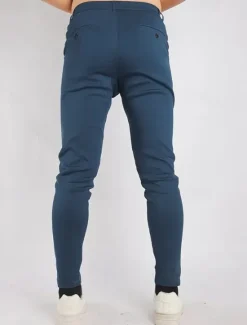 Sale OUKU Men's Dress Pants Trousers Chinos Buttons Pocket Plain Comfort Formal Party Work Fashion Classic Style Black Blue Micro-elastic