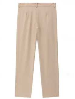 New OUKU Men's Dress Pants Trousers Slacks Summer Pants Casual Pants Front Pocket Straight Leg Plain Comfort Wedding Business Casual Fashion Classic Dark Brown Light Khaki Micro-elastic