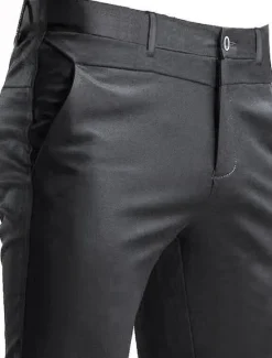 Sale OUKU Men's Dress Pants Trousers Slacks Casual Pants Suit Pants Pocket Solid Colored Wearable Outdoor Full Length Wedding Home Work Fashion Streetwear White gray Black Stretchy