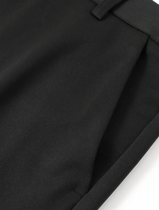 Sale OUKU Men's Dress Pants Trousers Slacks Casual Pants Suit Pants Pocket Solid Colored Wearable Outdoor Full Length Wedding Home Work Fashion Streetwear White gray Black Stretchy