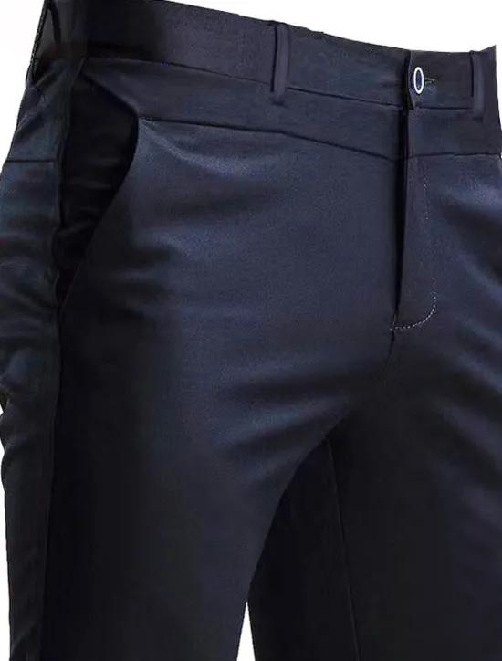 Sale OUKU Men's Dress Pants Trousers Slacks Casual Pants Suit Pants Pocket Solid Colored Wearable Outdoor Full Length Wedding Home Work Fashion Streetwear White gray Black Stretchy