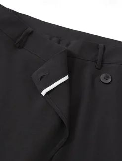 Discount OUKU Men's Dress Pants Trousers Pocket Layered Straight Leg Plain Comfort Soft Full Length Outdoor Daily Going out Fashion Streetwear Black White Micro-elastic