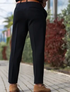 Best OUKU Men's Dress Pants Trousers Chinos Buttons Pocket Plain Comfort Ankle-Length Formal Party Work Fashion Classic Style Black Navy Blue Micro-elastic