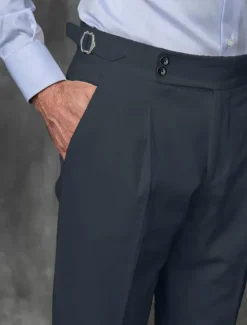 Best OUKU Men's Dress Pants Trousers Suit Pants Gurkha Pants Pocket Plain Comfort Breathable Outdoor Daily Going out Fashion Casual Slim Black White