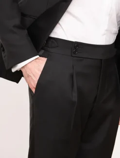 Best OUKU Men's Dress Pants Trousers Suit Pants Gurkha Pants Pocket Plain Comfort Breathable Outdoor Daily Going out Fashion Casual Slim Black White