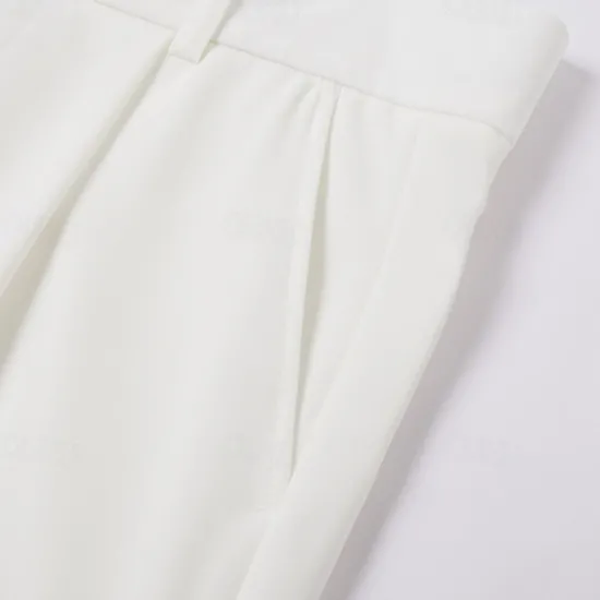 Clearance OUKU Men's Dress Pants Trousers Slacks Pleated Pants Suit Pants Pocket High Rise Plain Comfort Wedding Office Work Elegant Vintage Black White High Waist Micro-elastic
