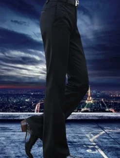 Outlet OUKU Men's Dress Pants Trousers Chinos Buttons Pocket Plain Comfort Formal Party Work Fashion Classic Style Black Navy Blue Micro-elastic