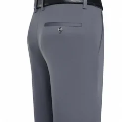 OUKU Men's Dress Pants Trousers Slacks Flat Front Pants Suit Pants Straight Leg Geometry Stretch No-Iron Formal Wedding Business Classic Style Casual Black Royal Blue High Waist Stretchy