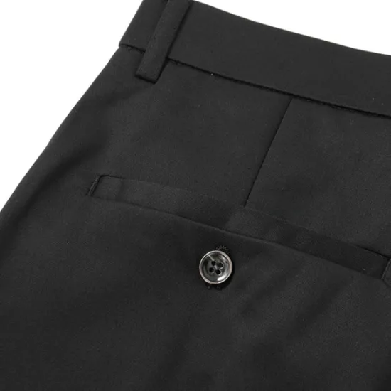 OUKU Men's Dress Pants Trousers Slacks Flat Front Pants Suit Pants Straight Leg Geometry Stretch No-Iron Formal Wedding Business Classic Style Casual Black Royal Blue High Waist Stretchy