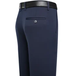 OUKU Men's Dress Pants Trousers Slacks Flat Front Pants Suit Pants Straight Leg Geometry Stretch No-Iron Formal Wedding Business Classic Style Casual Black Royal Blue High Waist Stretchy