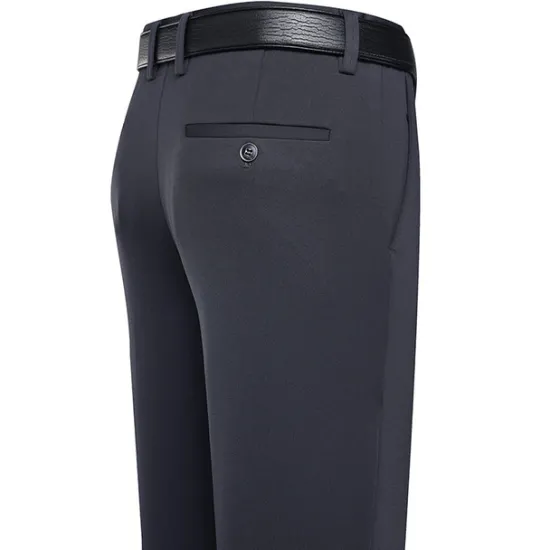 OUKU Men's Dress Pants Trousers Slacks Flat Front Pants Suit Pants Straight Leg Geometry Stretch No-Iron Formal Wedding Business Classic Style Casual Black Royal Blue High Waist Stretchy