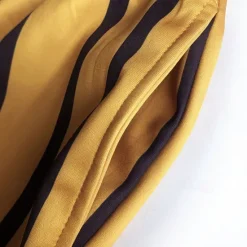 Outlet OUKU Men's Dress Pants Trousers Chinos Pocket Drawstring Elastic Waist Stripe Comfort Formal Party Work Fashion Classic Style White Yellow Micro-elastic