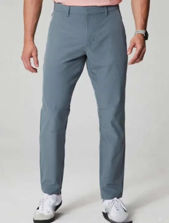 Discount OUKU Men's Dress Pants Trousers Chinos Buttons Pocket Plain Comfort Formal Party Work Fashion Classic Style Black Wine Micro-elastic