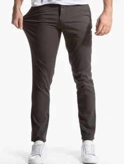 OUKU Men's Dress Pants Trousers Chinos Buttons Pocket Solid Colored Comfort Formal Party Work Fashion Classic Style ArmyGreen Smoky gray Micro-elastic