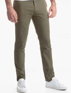 OUKU Men's Dress Pants Trousers Chinos Buttons Pocket Solid Colored Comfort Formal Party Work Fashion Classic Style ArmyGreen Smoky gray Micro-elastic