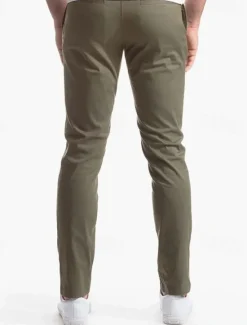 OUKU Men's Dress Pants Trousers Chinos Buttons Pocket Solid Colored Comfort Formal Party Work Fashion Classic Style ArmyGreen Smoky gray Micro-elastic