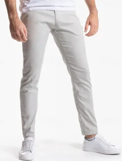 OUKU Men's Dress Pants Trousers Chinos Buttons Pocket Solid Colored Comfort Formal Party Work Fashion Classic Style ArmyGreen Smoky gray Micro-elastic
