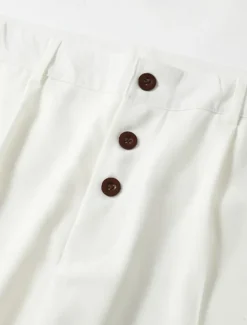 Best OUKU Men's Dress Pants Trousers Casual Pants Buttons Pocket Pleats Plain Comfort Soft Ankle-Length Wedding Outdoor Daily Elegant Fashion Black White Micro-elastic